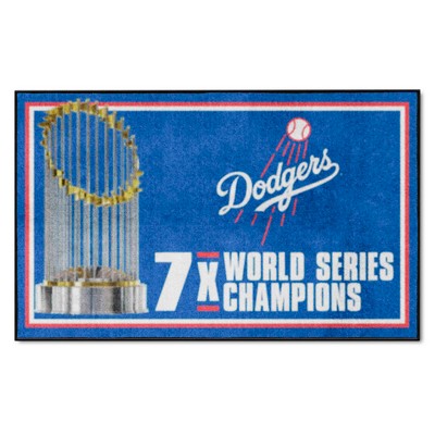 Fan Mats  LLC Los Angeles Dodgers 4x6 Rug Dynasty Blue