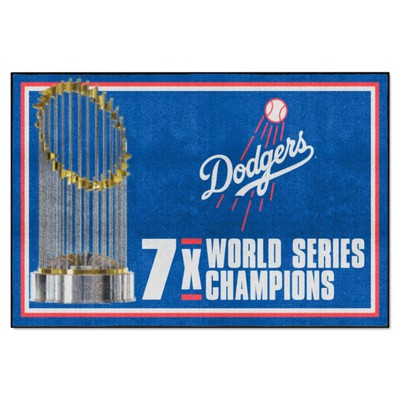 Fan Mats  LLC Los Angeles Dodgers 5x8 Rug Dynasty Blue