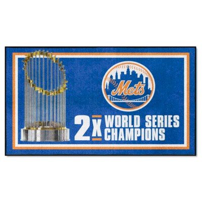 Fan Mats  LLC New York Mets 3x5 Rug Dynasty Blue