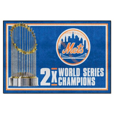 Fan Mats  LLC New York Mets 5x8 Rug Dynasty Blue