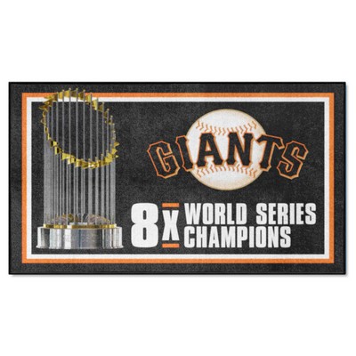 Fan Mats  LLC San Francisco Giants 3x5 Rug Dynasty Black