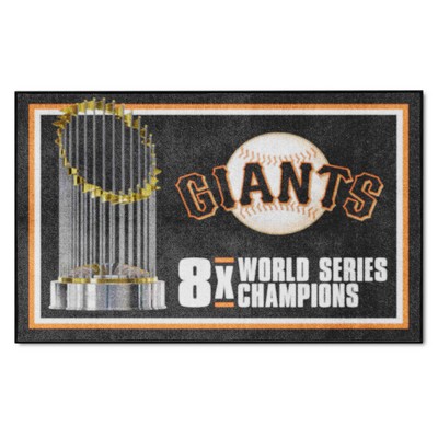 Fan Mats  LLC San Francisco Giants 4x6 Rug Dynasty Black