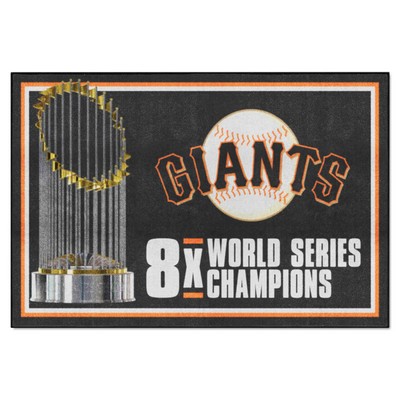 Fan Mats  LLC San Francisco Giants 5x8 Rug Dynasty Black