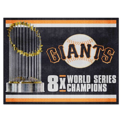 Fan Mats  LLC San Francisco Giants 8x10 Rug Dynasty Black