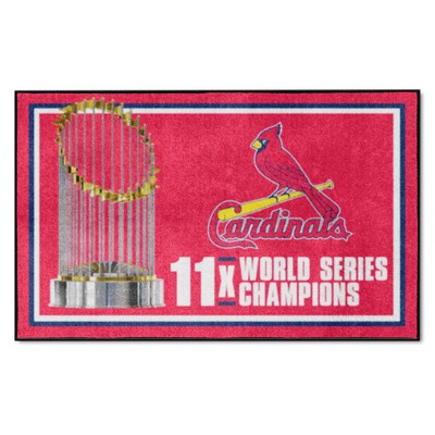 Fan Mats  LLC St. Louis Cardinals 4x6 Rug Dynasty Red