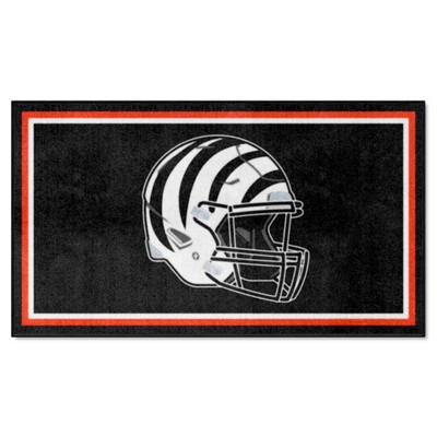 Fan Mats  LLC Cincinnati Bengals 3x5 Rug Black