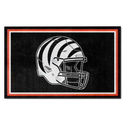 Fan Mats  LLC Cincinnati Bengals 4x6 Rug Black