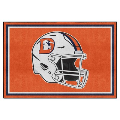 Fan Mats  LLC Denver Broncos 5x8 Rug Orange