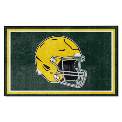 Fan Mats  LLC Green Bay Packers 4x6 Rug Retro Green