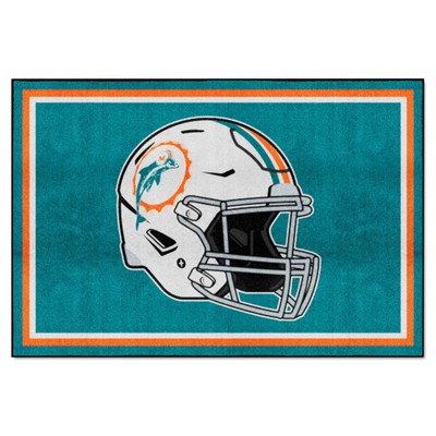 Fan Mats  LLC Miami Dolphins 5x8 Rug Retro Teal