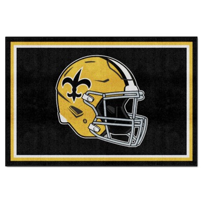 Fan Mats  LLC New Orleans Saints 5x8 Rug Retro Black