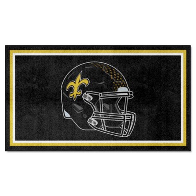 Fan Mats  LLC New Orleans Saints 3x5 Rug Black