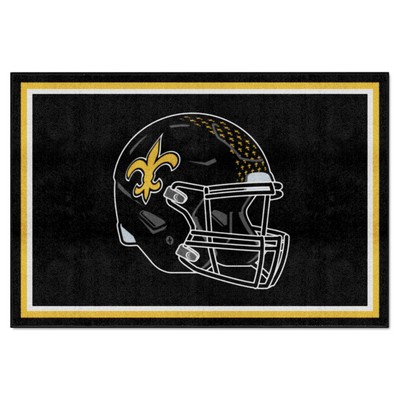 Fan Mats  LLC New Orleans Saints 5x8 Rug Black