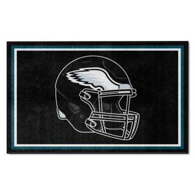 Fan Mats  LLC Philadelphia Eagles 4x6 Rug Black