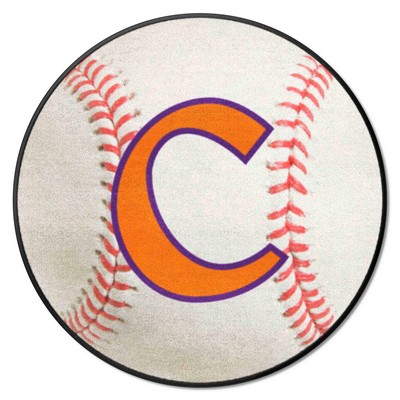 Fan Mats  LLC Clemson Tigers Baseball Mat White