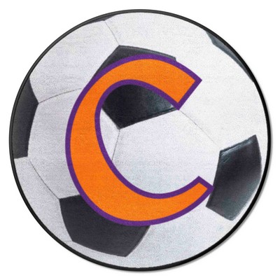 Fan Mats  LLC Clemson Tigers Soccer Ball Mat White