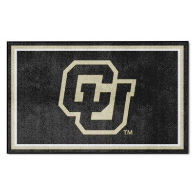 Fan Mats  LLC Colorado Buffaloes 5x8 Rug Black