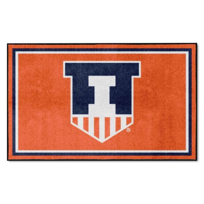 Fan Mats  LLC Illinois Illini 4x6 Rug Orange