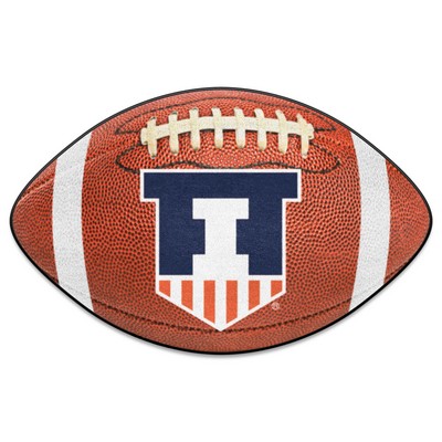 Fan Mats  LLC Illinois Illini Football Mat Brown