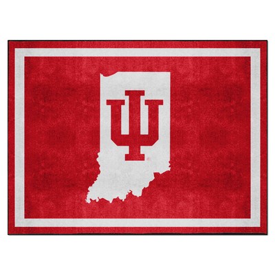 Fan Mats  LLC Indiana Hooisers 8x10 Rug Red