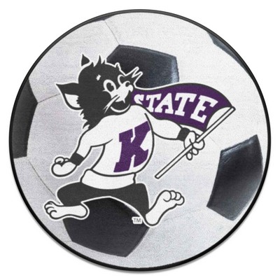 Fan Mats  LLC Kansas State Wildcats Soccer Ball Mat White