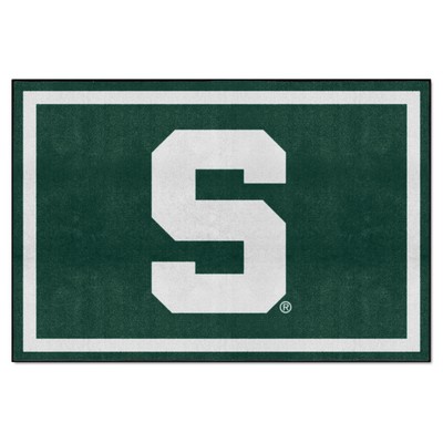 Fan Mats  LLC Michigan State Spartans 5x8 Rug Green