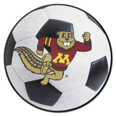 Fan Mats  LLC Minnesota Golden Gophers Soccer Ball Mat White