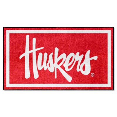 Fan Mats  LLC Nebraska Cornhuskers 3x5 Rug Red