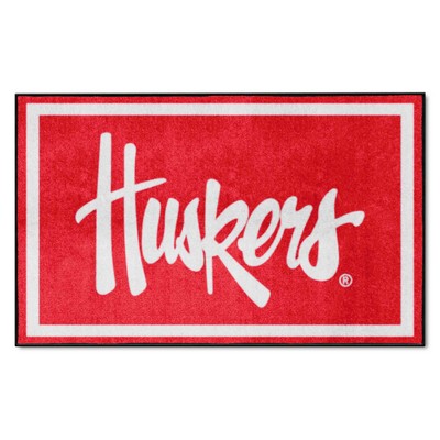 Fan Mats  LLC Nebraska Cornhuskers 4x6 Rug Red