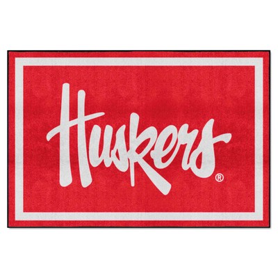 Fan Mats  LLC Nebraska Cornhuskers 5x8 Rug Red