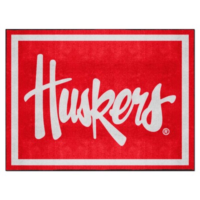 Fan Mats  LLC Nebraska Cornhuskers 8x10 Rug Red