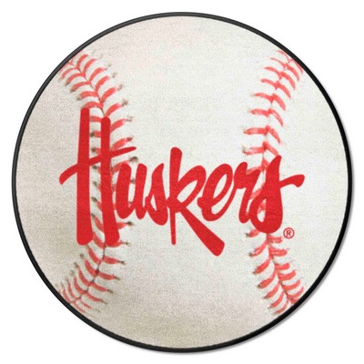 Fan Mats  LLC Nebraska Cornhuskers Baseball Mat White