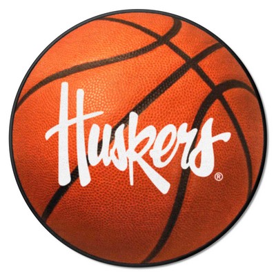 Fan Mats  LLC Nebraska Cornhuskers Basketball Mat Orange