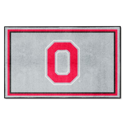 Fan Mats  LLC Ohio State Buckeyes 4x6 Rug Gray