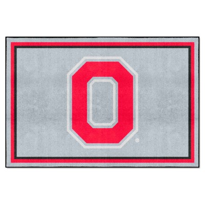 Fan Mats  LLC Ohio State Buckeyes 5x8 Rug Gray