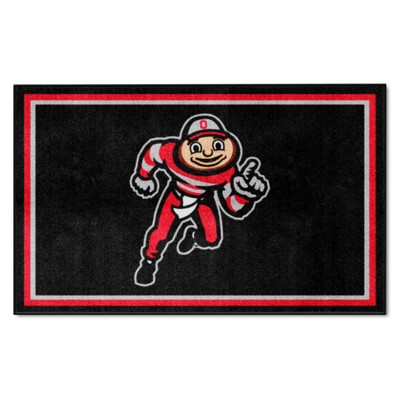 Fan Mats  LLC Ohio State Buckeyes 4x6 Rug Black