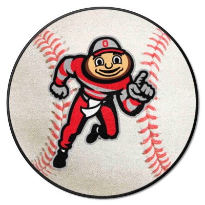 Fan Mats  LLC Ohio State Buckeyes Baseball Mat White