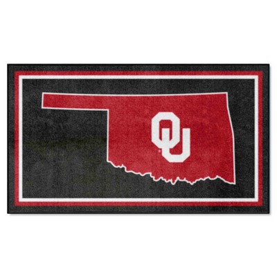 Fan Mats  LLC Oklahoma Sooners 3x5 Rug Black