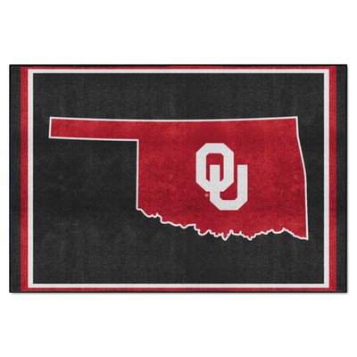 Fan Mats  LLC Oklahoma Sooners 5x8 Rug Black