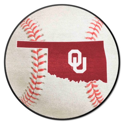 Fan Mats  LLC Oklahoma Sooners Baseball Mat White