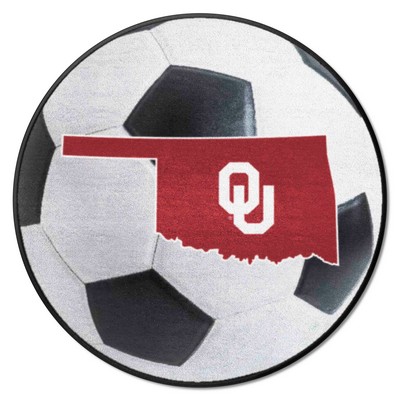 Fan Mats  LLC Oklahoma Sooners Soccer Ball Mat White