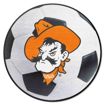 Fan Mats  LLC Oklahoma State Cowboys Soccer Ball Mat White