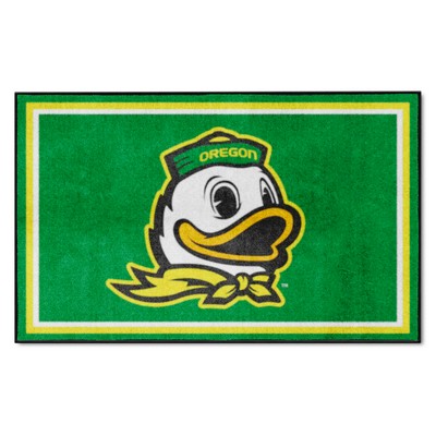 Fan Mats  LLC Oregon Ducks 4x6 Rug Green