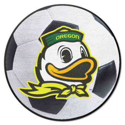 Fan Mats  LLC Oregon Ducks Soccer Ball Mat White