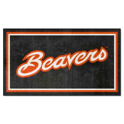 Fan Mats  LLC Oregon State Beavers 3x5 Rug Black