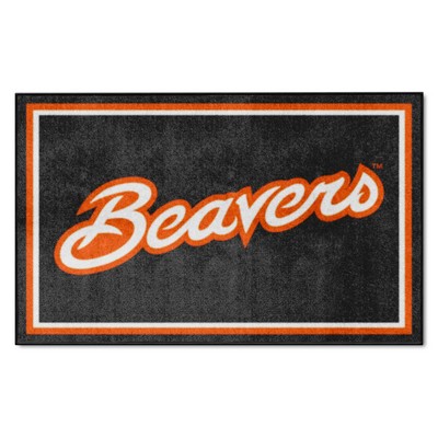 Fan Mats  LLC Oregon State Beavers 4x6 Rug Black