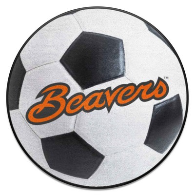 Fan Mats  LLC Oregon State Beavers Soccer Ball Mat White