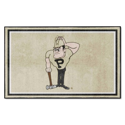 Fan Mats  LLC Purdue Boilermakers 4x6 Rug Gold