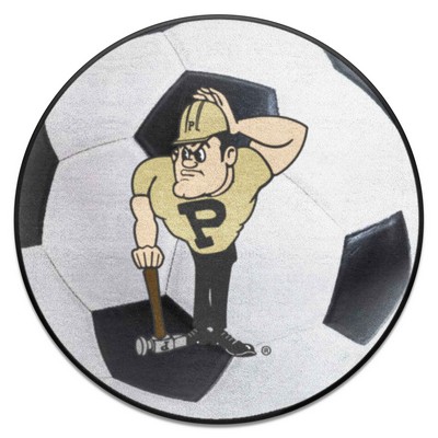 Fan Mats  LLC Purdue Boilermakers Soccer Ball Mat White