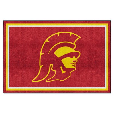 Fan Mats  LLC Southern California Trojans 5x8 Rug Red